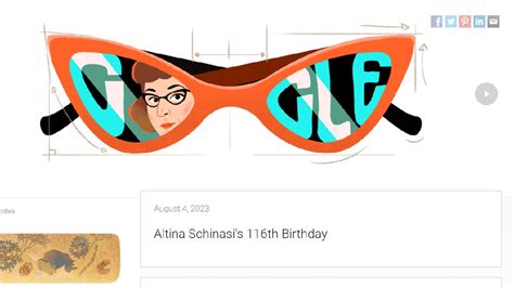 Altina Schinasi's 116th Birthday Doodle .